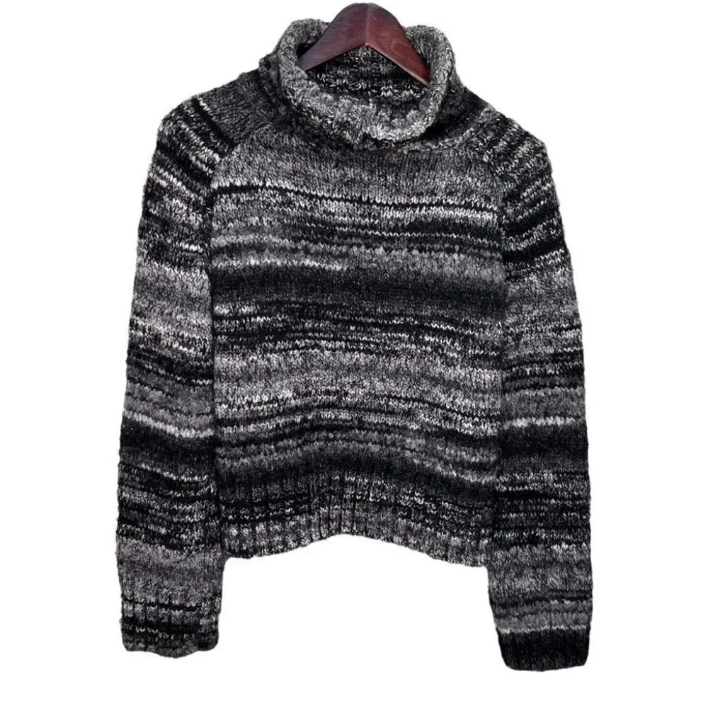 Aritzia Babaton Titus Cropped Alpaca Wool Turtleneck Sweater Size XS Neutral - Picture 3 of 10